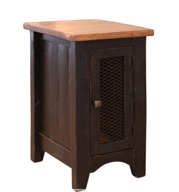 Pueblo Black Chairside Table