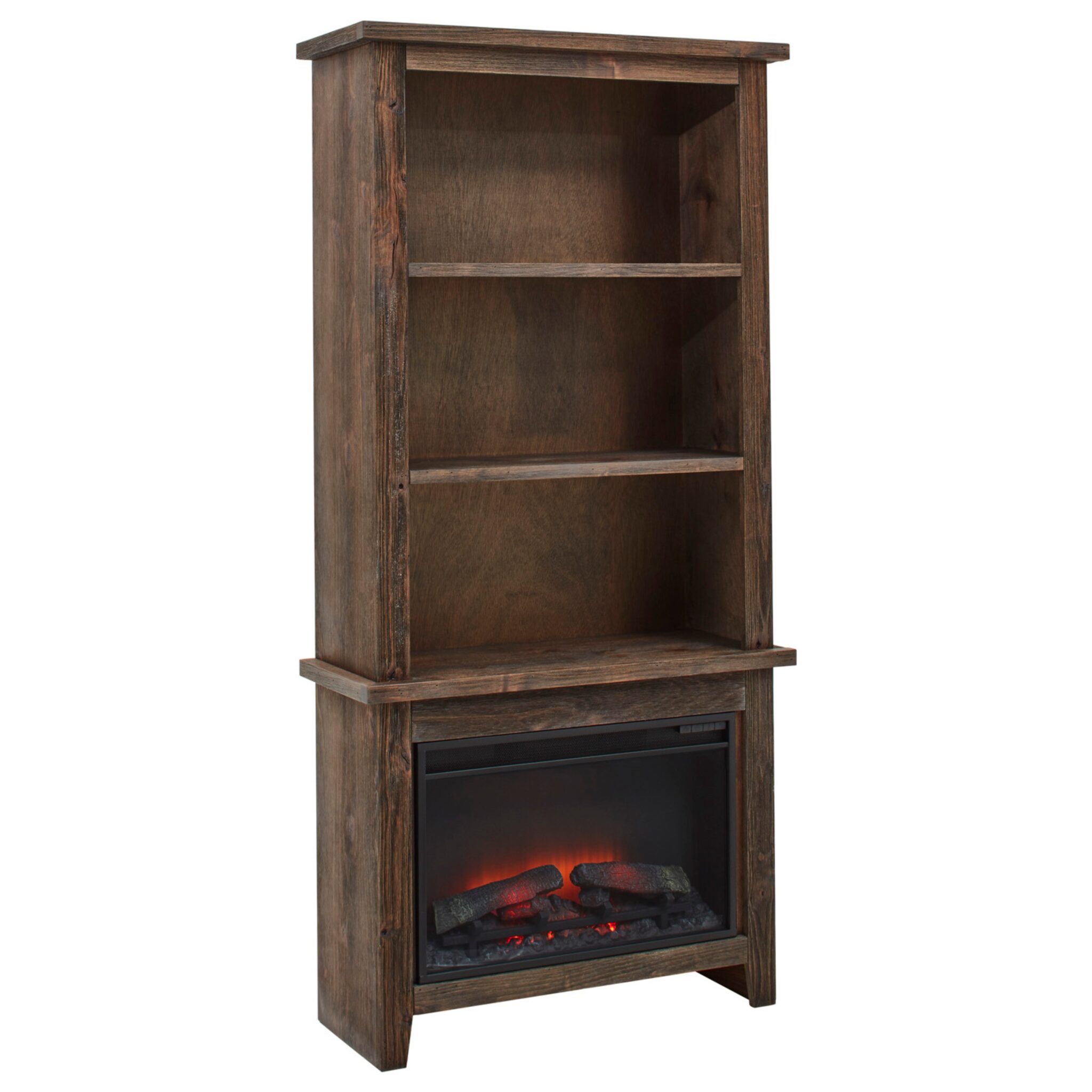 74" Fireplace Display Bookcase