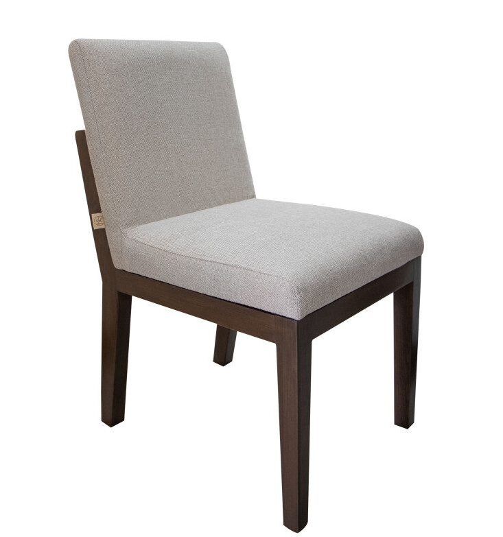 Natual Parota Upholstered Dining Chair
